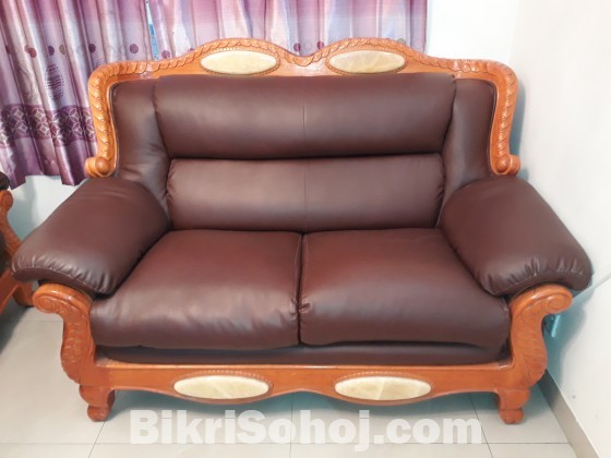 Luxury Drawing Sofa 6 Seat with wooden Table